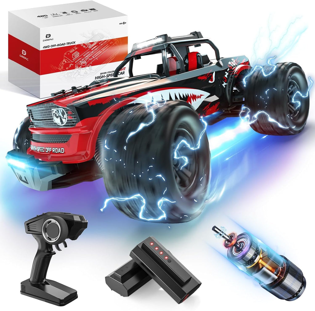 1213 DEERC 1:14 Fast RC Cars with Colorful Led Lights