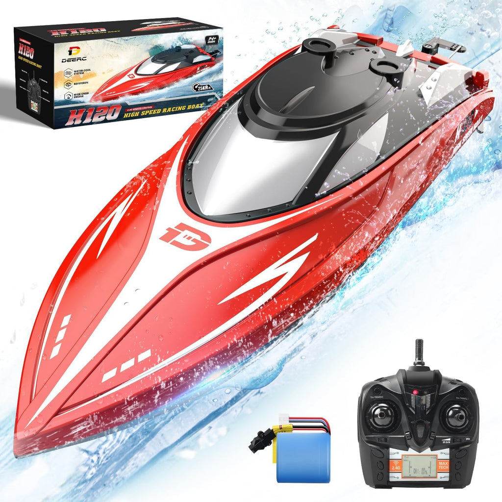 DEERC H120 Fast RC Boat for Pools and Lakes