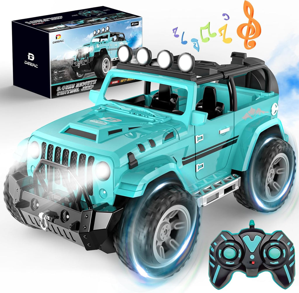 DE86 DEERC Remote Control Car with Fog Mist & Music