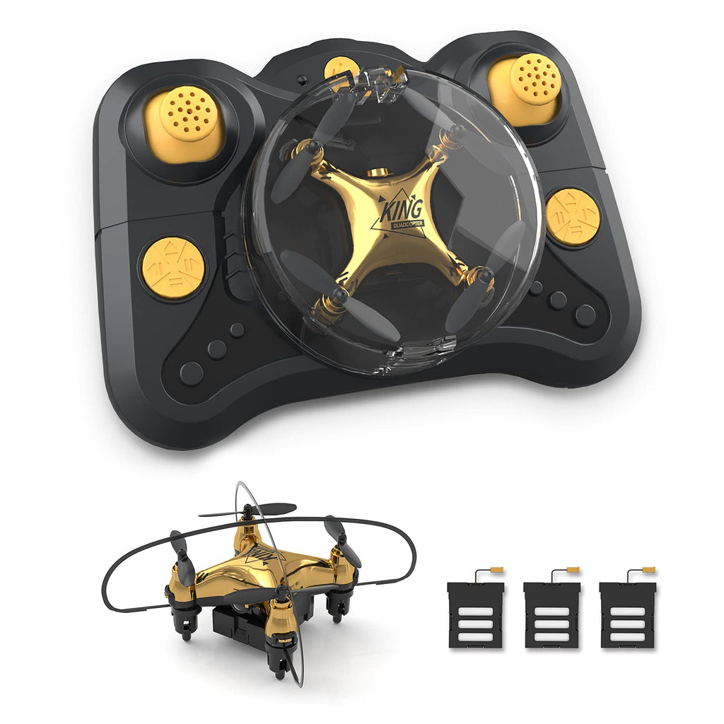 Holyton HT02 Portable Golden Mini Drone for Adult Beginners and Kids